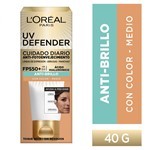Loreal Paris Uv Defender Protector Solar Fps50 Anti Brillo Tono Medio 40 gr #1