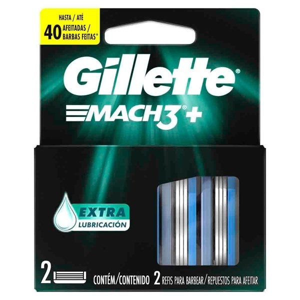 Gillette Repuestos De Afeitar Extra Lubricante 3 Mach 2u alt
