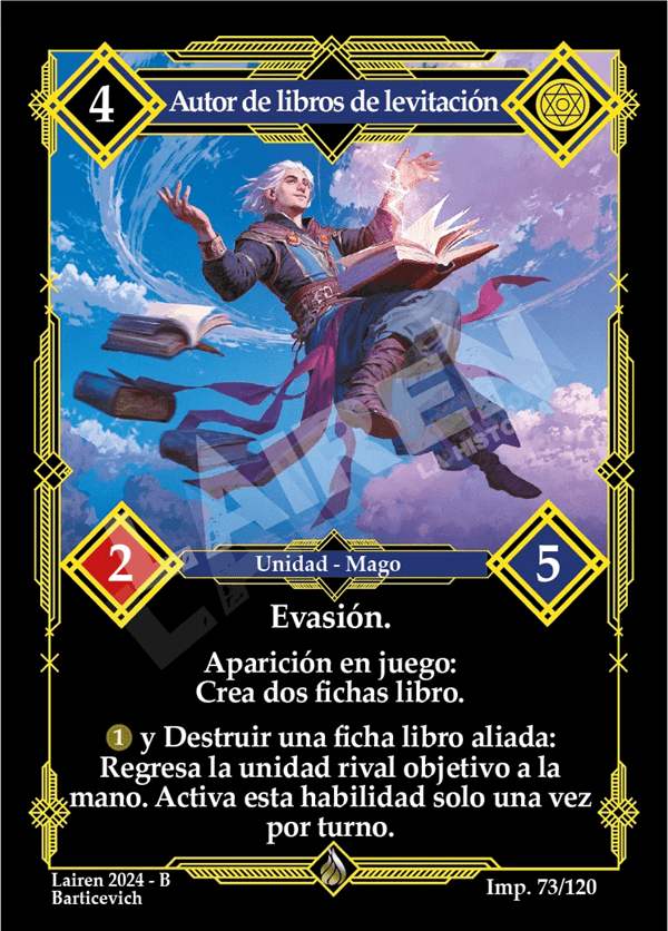 073 Autor De Libros De Levitacion Precon Mago/Pirata - Coste 4