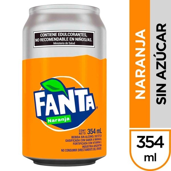 Gaseosa Fanta Sin Azucares 354 cc