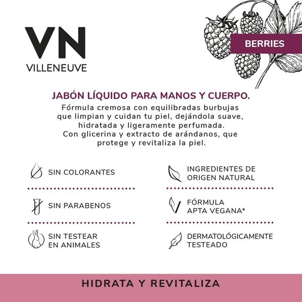 Vn Jabón Líquido Berries Con Extracto de Árandano alt
