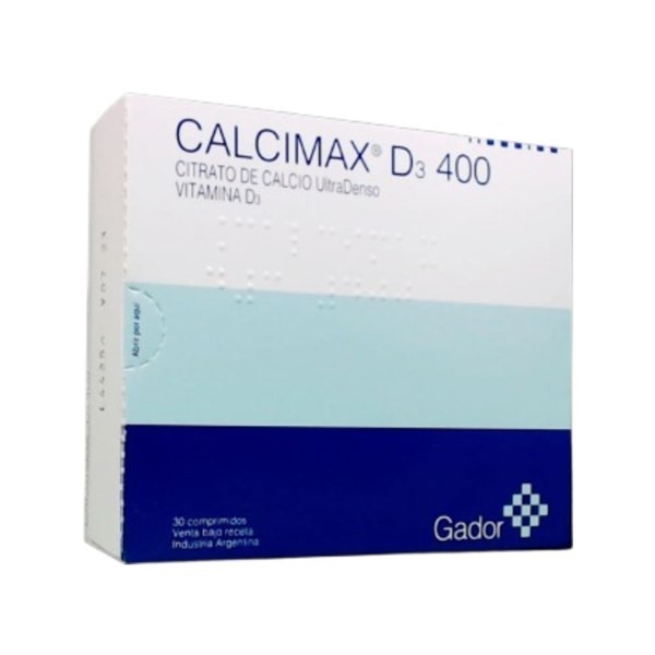 Gador Calcimax D3 400 Calcio Citrato + Vitamina D3 x 30 Comp #1