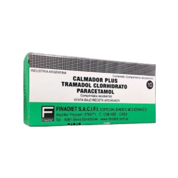 Finadiet Calmador Plus Tramadol + Paracetamol x 10 Comp #1