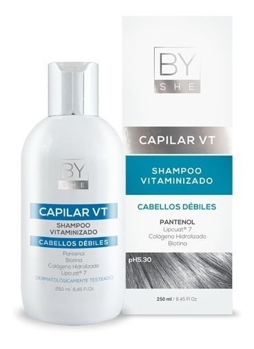 By She Shampoo Vitaminado Para Cabellos Debiles 250 ml