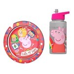 Peppa Pig Blister de Regalo Plato + Botella Straw Top #1