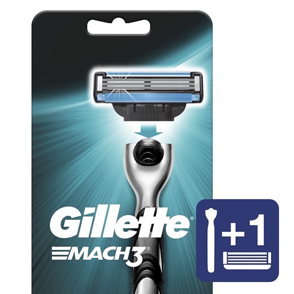 Gillette Maquina 3 mach Negra Recargable