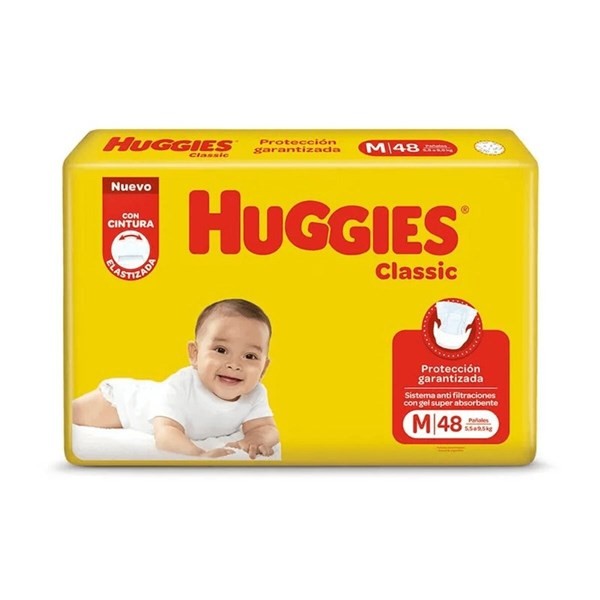 Huggies Pañales Classic m (48 Unidaes)