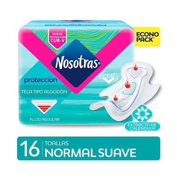 Toalla Femenina Nosotras Normal Con Calendula 16 Uni #1