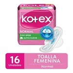 Kotex Normal Toallas Femeninas Con Alas 16 Unidades Unico #1