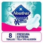 Nosotras Toallas Tipo Algodón Frescura Extrema (8 Unidades) #1
