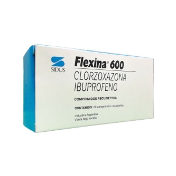 Sidus Flexina 600 Ibuprofeno + Clorzoxazona x 20 Comp Recubiertos #1