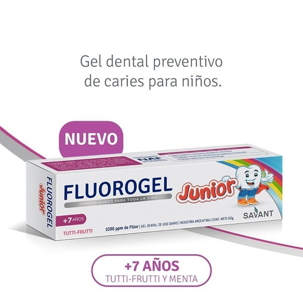 Fluorogel Gel Dental Con Fluor Junior Tutti Frutti 60 gr (Pack 2 Unidades) alt