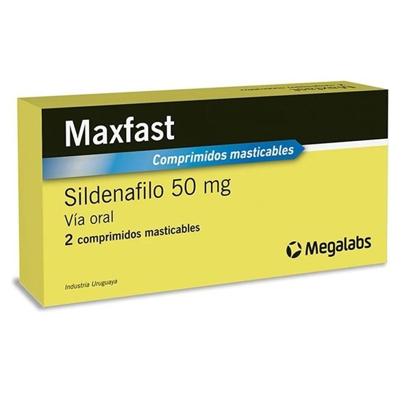 Maxfast | 2 comprimidos masticables | Sidenafilo 50mg #1