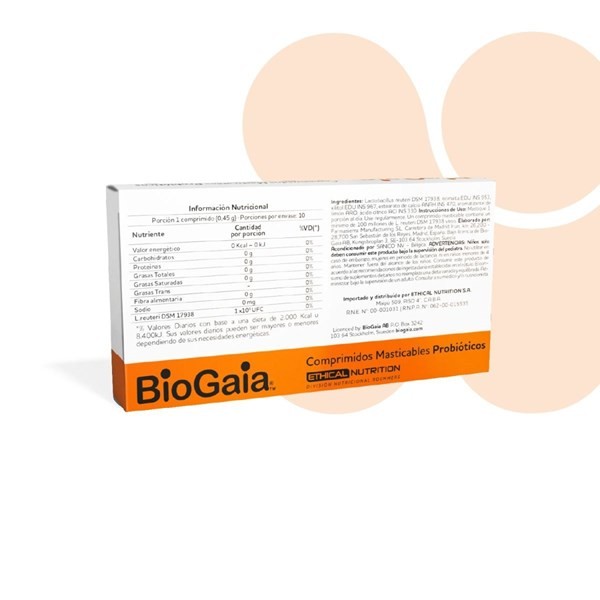 Biogaia Comprimidos Probióticos Masticables Sabor Limón x 10u alt