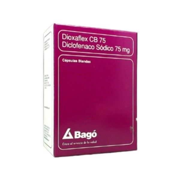 Bagó Dioxaflex 75 Cb Diclofenac Sódico x 30 Cáps Blandas #1