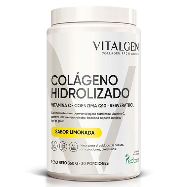 Vitalgen Colágeno Hidrolizado Sabor Limonada 360 gr (30 Porciones)