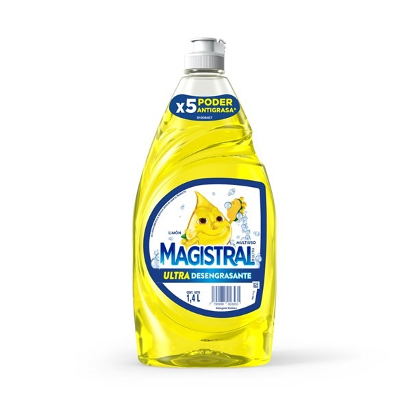 Detergente Magistral Ultra Limón En Botella 1400 Ml #1