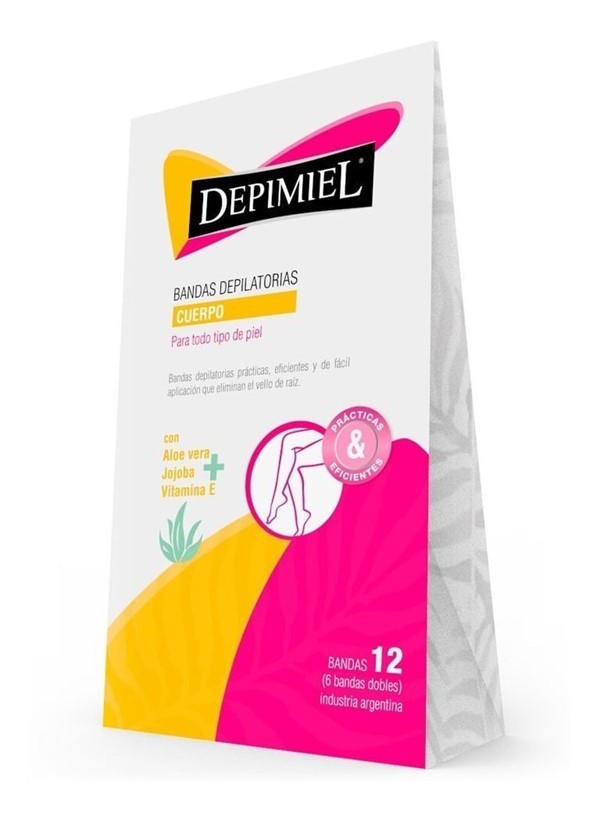 Depimiel Bandas Depilatorias Corporal x 12 Unidades #1