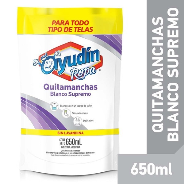 Ayudin Quitamanchas Ropa Blanca Ayudín Blanco Supremo Repuesto 650 Ml #1