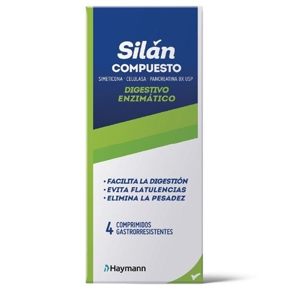 Silan Compuesto Nf | 4 comprimidos | Simeticona + Pancreatina + Celulasa #1