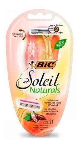 Bic Soleil Naturals Premium Maquina Afeitar Descartable x 2U #1