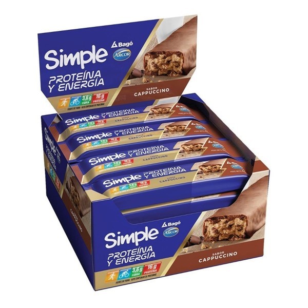 Simple Barras De Proteína Y Energía Sabor Cappuccino Por 16 Barritas alt