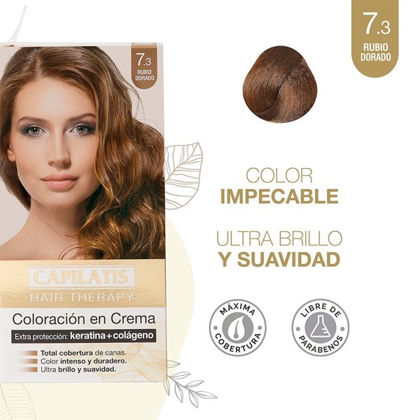 Capilatis Kit Coloración en Crema Rubio Dorado N°7.3 alt