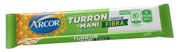 Arcor Turrón Arco De Maní Con Fibra X 25 G