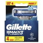 Gillette Cartuchos Mach 3 Turbo Champions League 4 Unidades #2