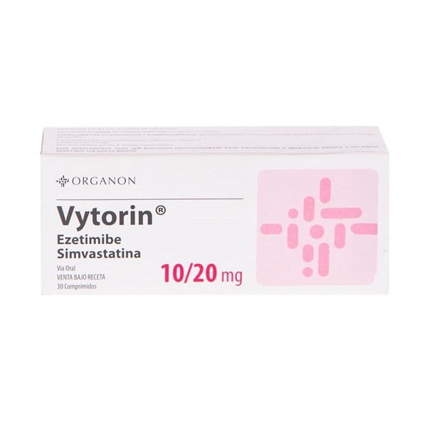 Organon Arg Vytorin Ezetimibe + Simvastatin 10 / 20 Mg x 30 Comp #1