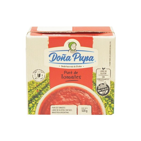 Puré De Tomate Doña Pupa Tetra 520 G. #1