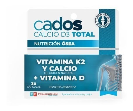 Cados Calcio D3 Total Nutrición ósea X 30 Cápsulas