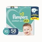 Pampers Pañales Confort Sec Plus (58 Unidades) Xg #1