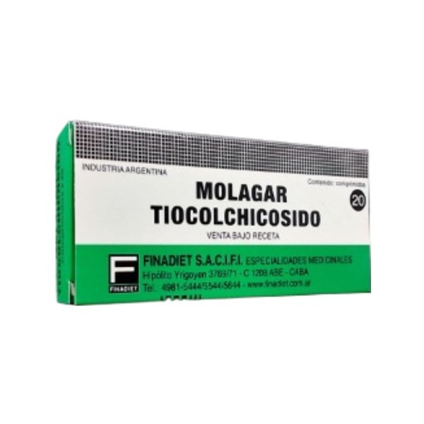 Finadiet Molagar Tiocolchicosido 4 Mg x 20 Comp #1