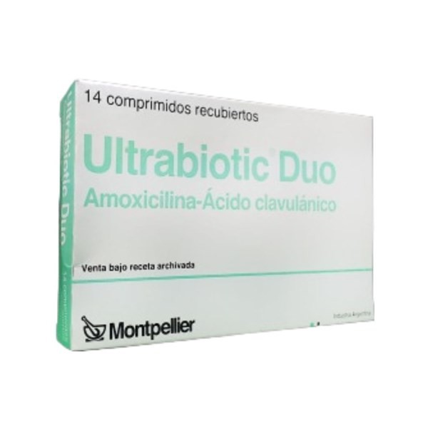 Montpellier Ultrabiotic Duo Amoxicilina + Clavulánico, C x 14 Comp #1