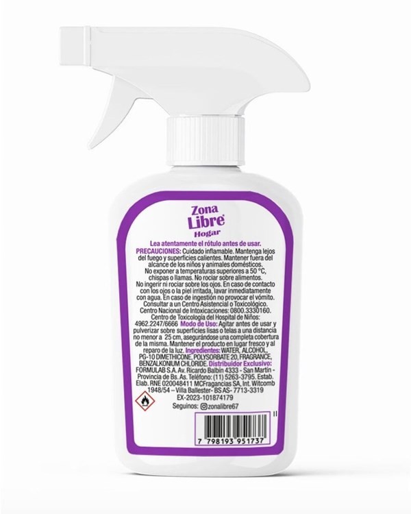 Zona Libre Repelente Liendres Y Piojos de Hogar 200 ml alt