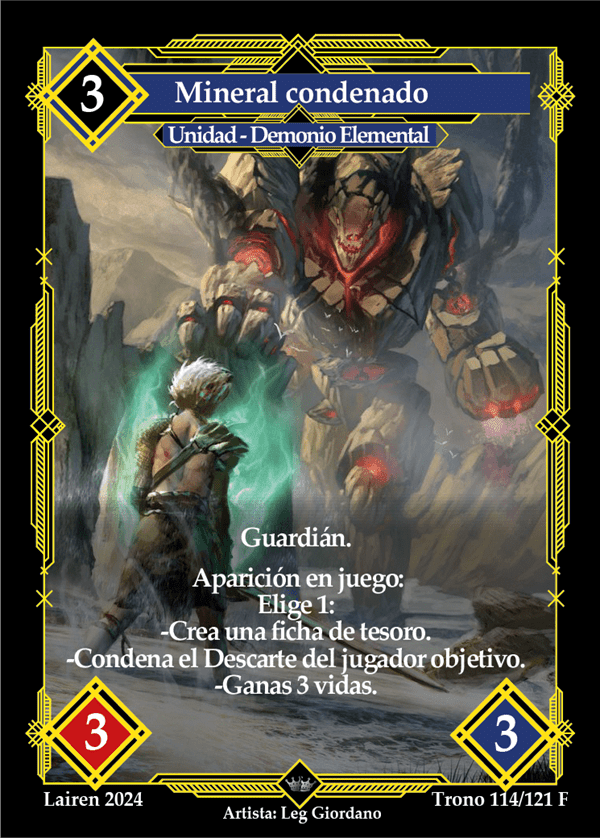114 Mineral Condenado 1ra Edicion Full Art - Coste 3 #1