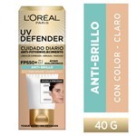 Loreal Uv Defender Protector Solar Fps50+ Anti Brillo Sin Color 40 gr #10