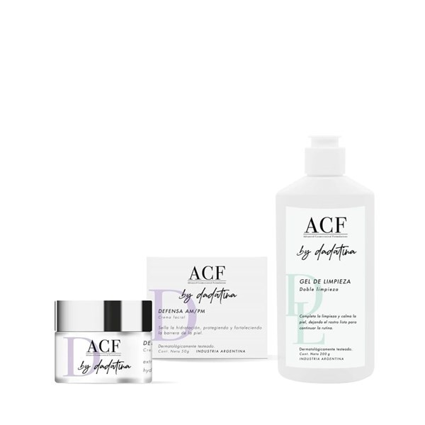 Gel Limpiador Facial Acf By Dadatina Doble Limpieza x 200 ml + Crema Facial Acf By Dadatina x 50 g