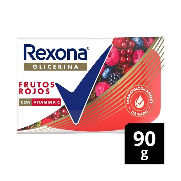 Jabón De Tocador Rexona Glicerina Frutos Rojos 90 G.