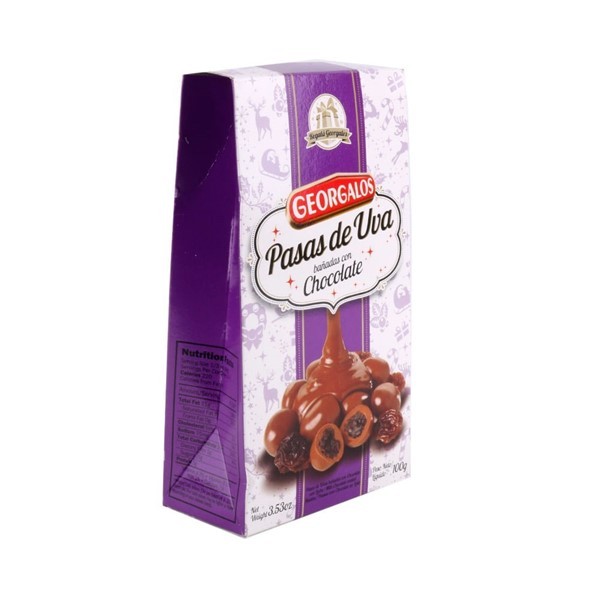 Pasas Georgalos C/chocolate X 100 Gr.-est-gr.-100 alt
