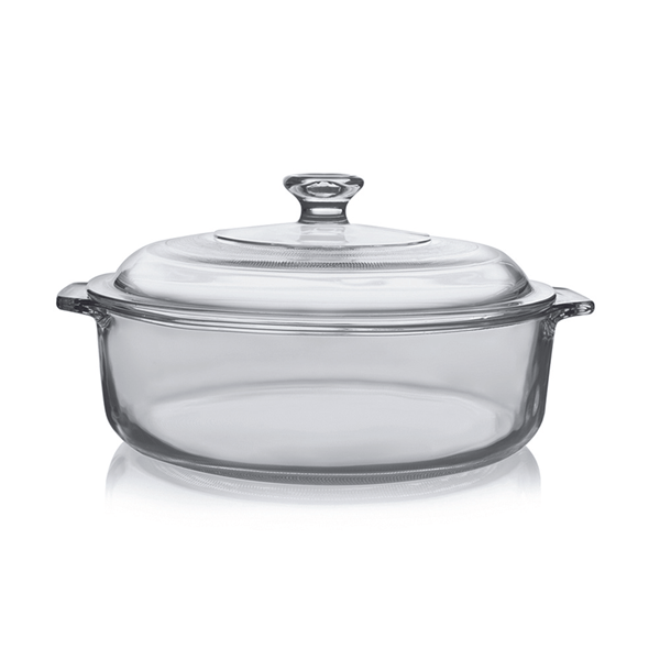 Pyr O Rey Cacerola Fuente Asadera Vidrio Templado con Tapa 1.9L #1