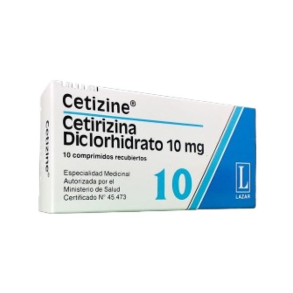 Lazar Cetizine 10 Mg Cetrizina x 10 Comp Recubiertos #1