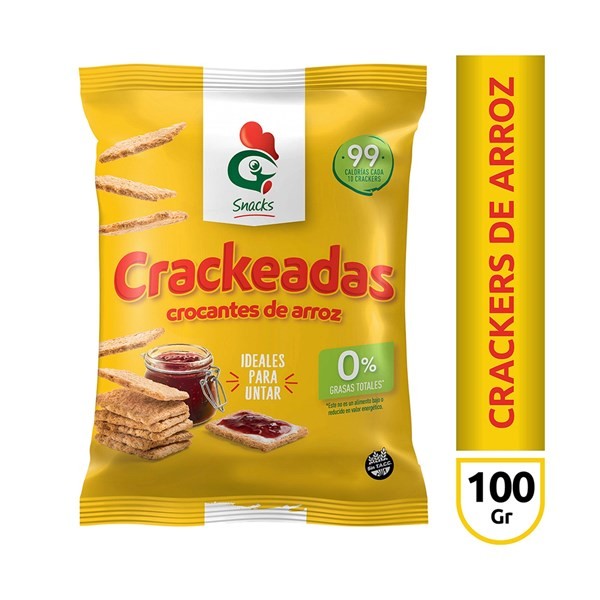 Galletas de Arroz Gallo Snacks Crackeadas 100 g. #1