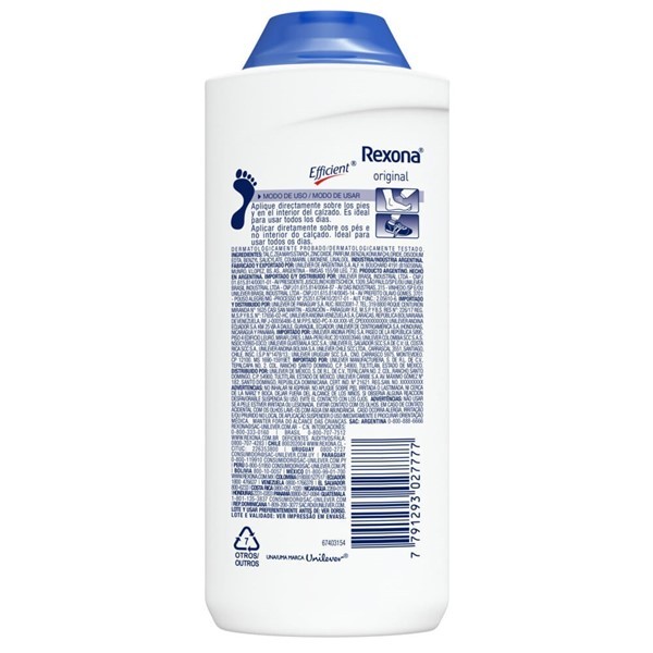 Desodorante Para Pies Rexona Efficient en Talco x 100 g alt