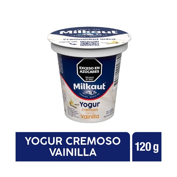 Yogur Cremoso Entero Milkaut De Vainilla En Pote 120 G. #1