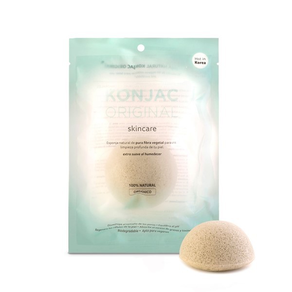 Konjac Esponja Facial Con Arcilla Verde Francesa alt