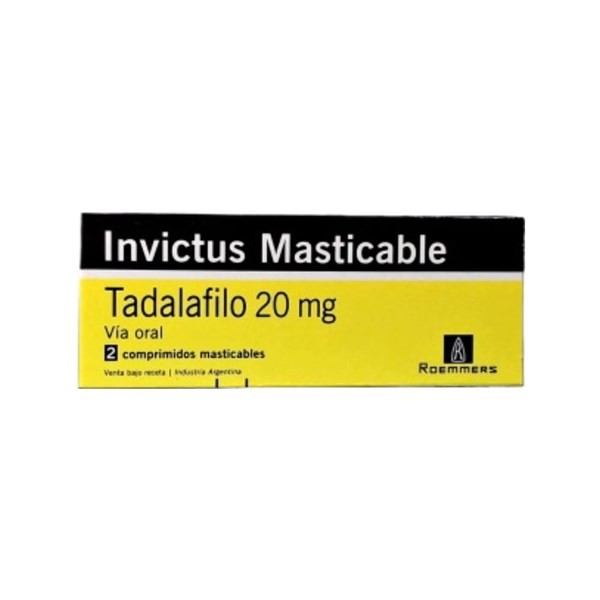 Roemmers Invictus Tadalafilo 20 Mg x 2 Comp Masticable #1