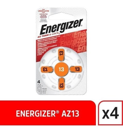 Energizer Pilas de Botón Az10 Para Audiología 8 Unidades