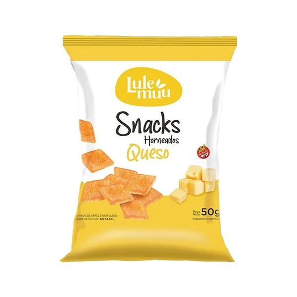 Snack de Arroz Horneado Sabor Queso Sin Tacc Lulemuu 50 grs. #1